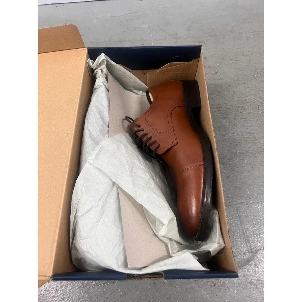 Cole Haan Modern Essentials C34138 Oxford‎ Mens US 9 M Brown Cap Toe Dress Shoes